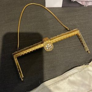 French made, Woodward & Lathrop purse handles and material insert.